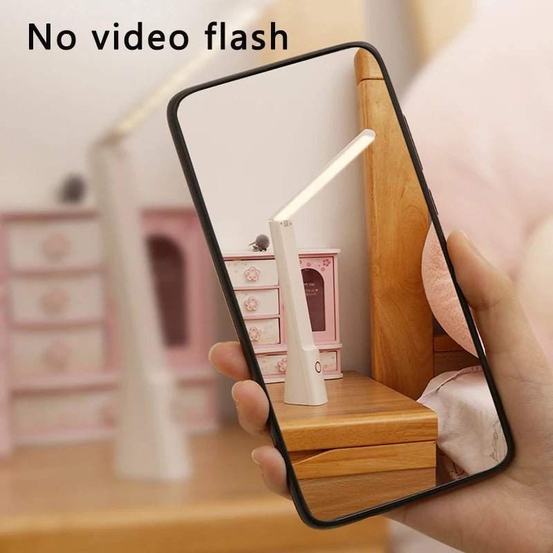 Foldable LED Desk Lamp – Rechargeable Touch Dimmable Study & Bedside Light - Carry Light