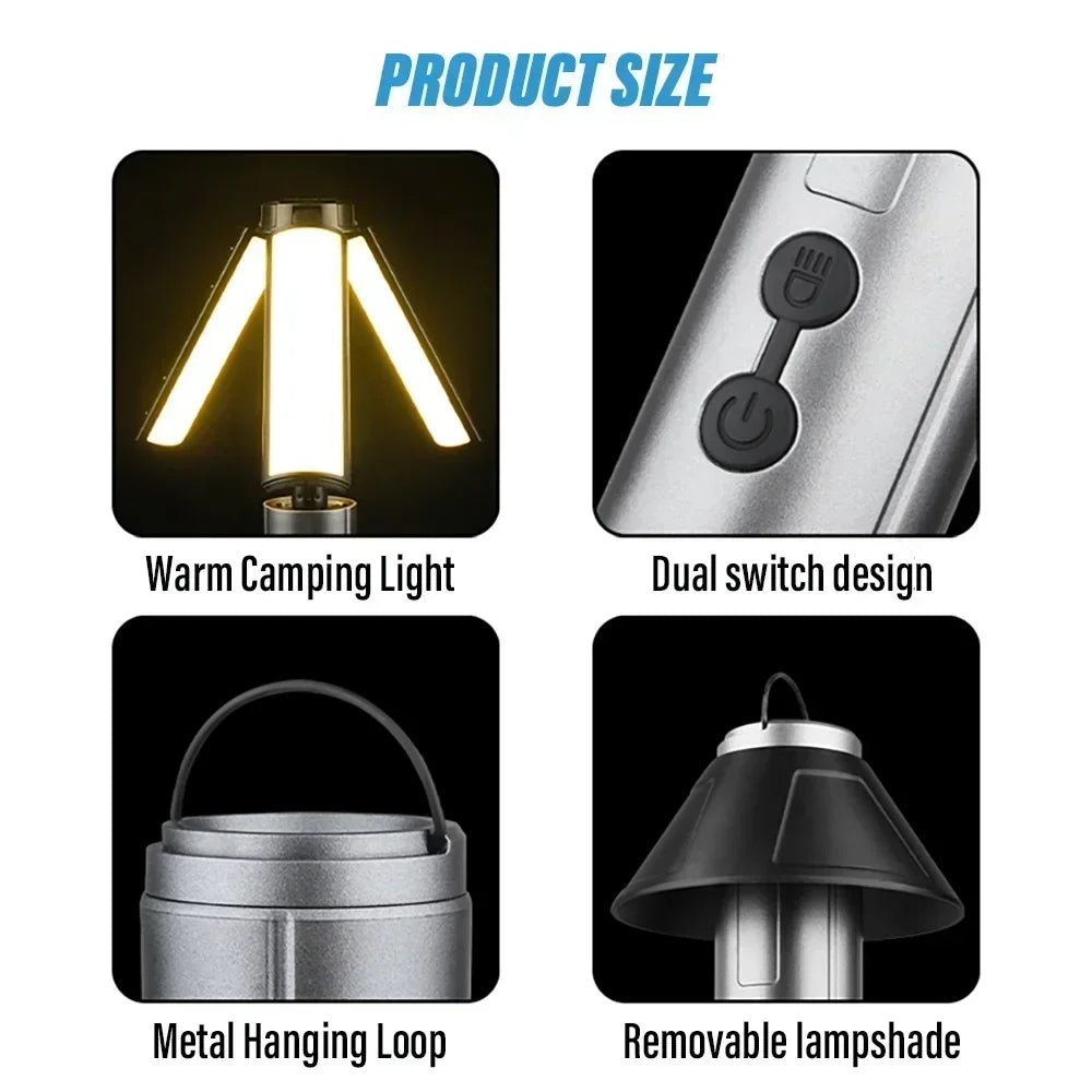 Rechargeable Camping Lantern – LED Flashlight & Mosquito Repellent Lamp - Carry Light