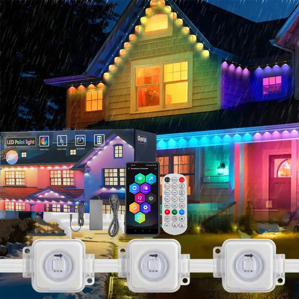 Smart RGBIC Outdoor Xmas Eave Lights