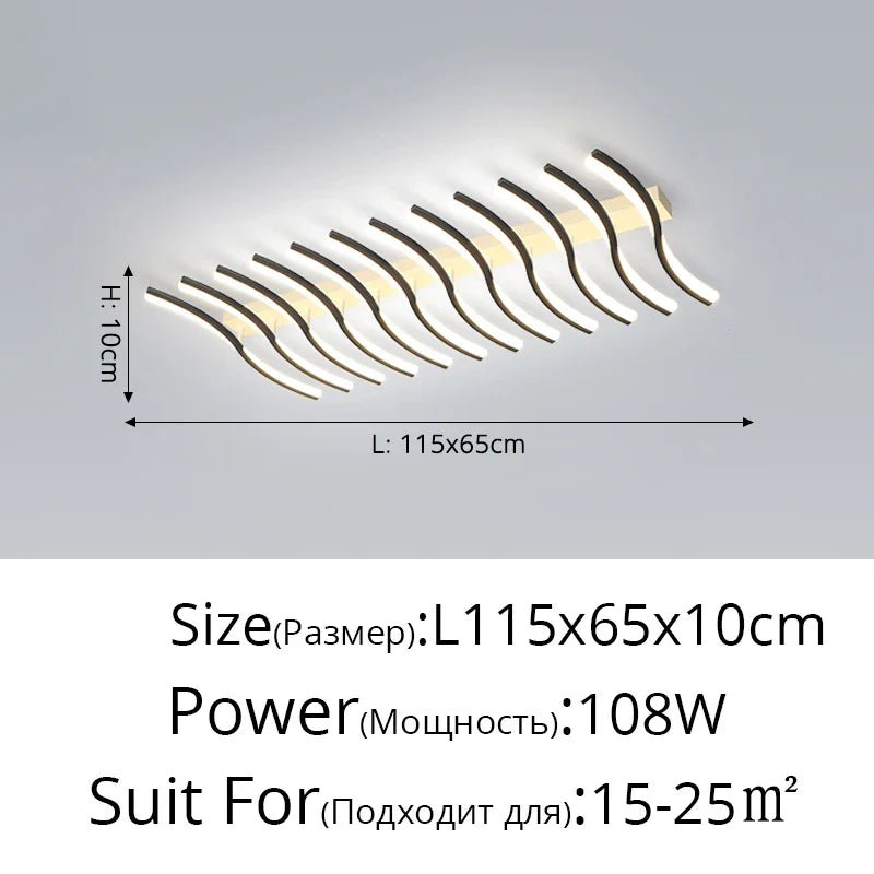 Carrylighthome Modernistic Nordic Fishbone style Ceiling Light - Carry Light