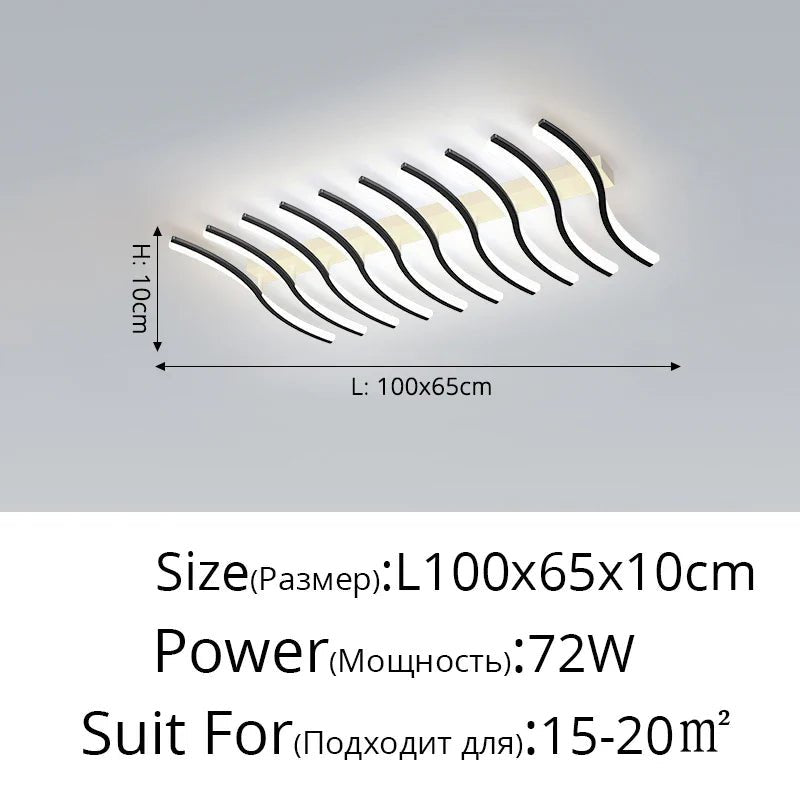 Carrylighthome Modernistic Nordic Fishbone style Ceiling Light - Carry Light