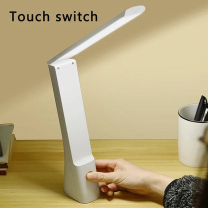 Foldable LED Desk Lamp – Rechargeable Touch Dimmable Study & Bedside Light - Carry Light