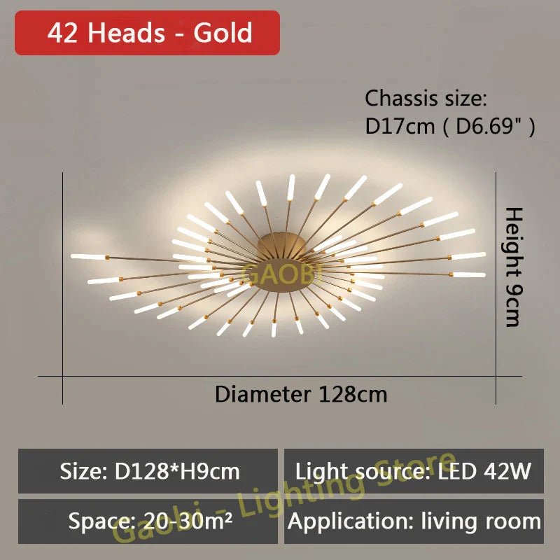 LED Catherine Wheel Firework Style Ceiling Light - Carry Light