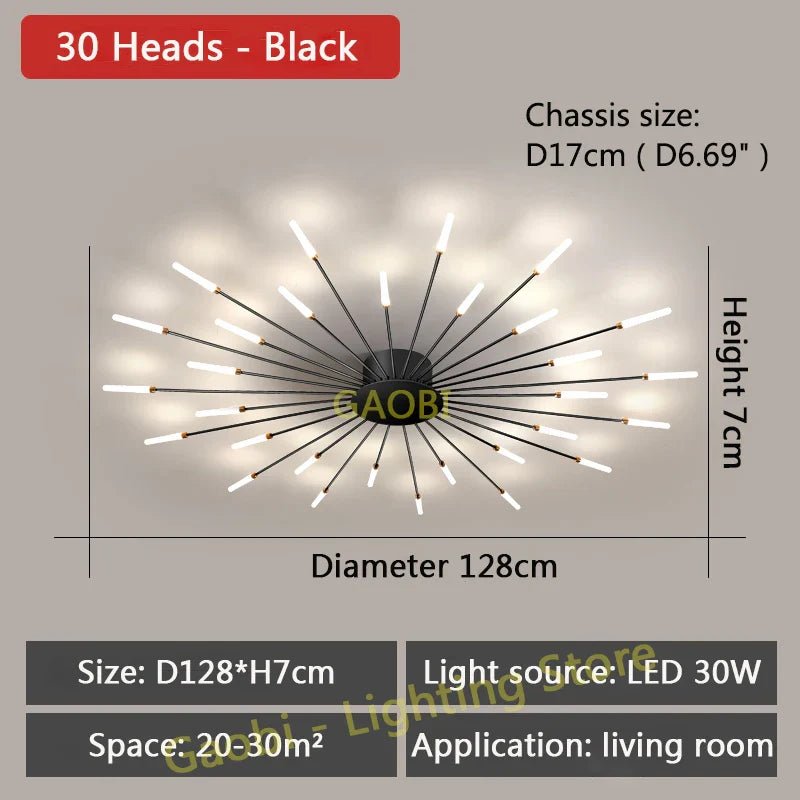 LED Catherine Wheel Firework Style Ceiling Light - Carry Light
