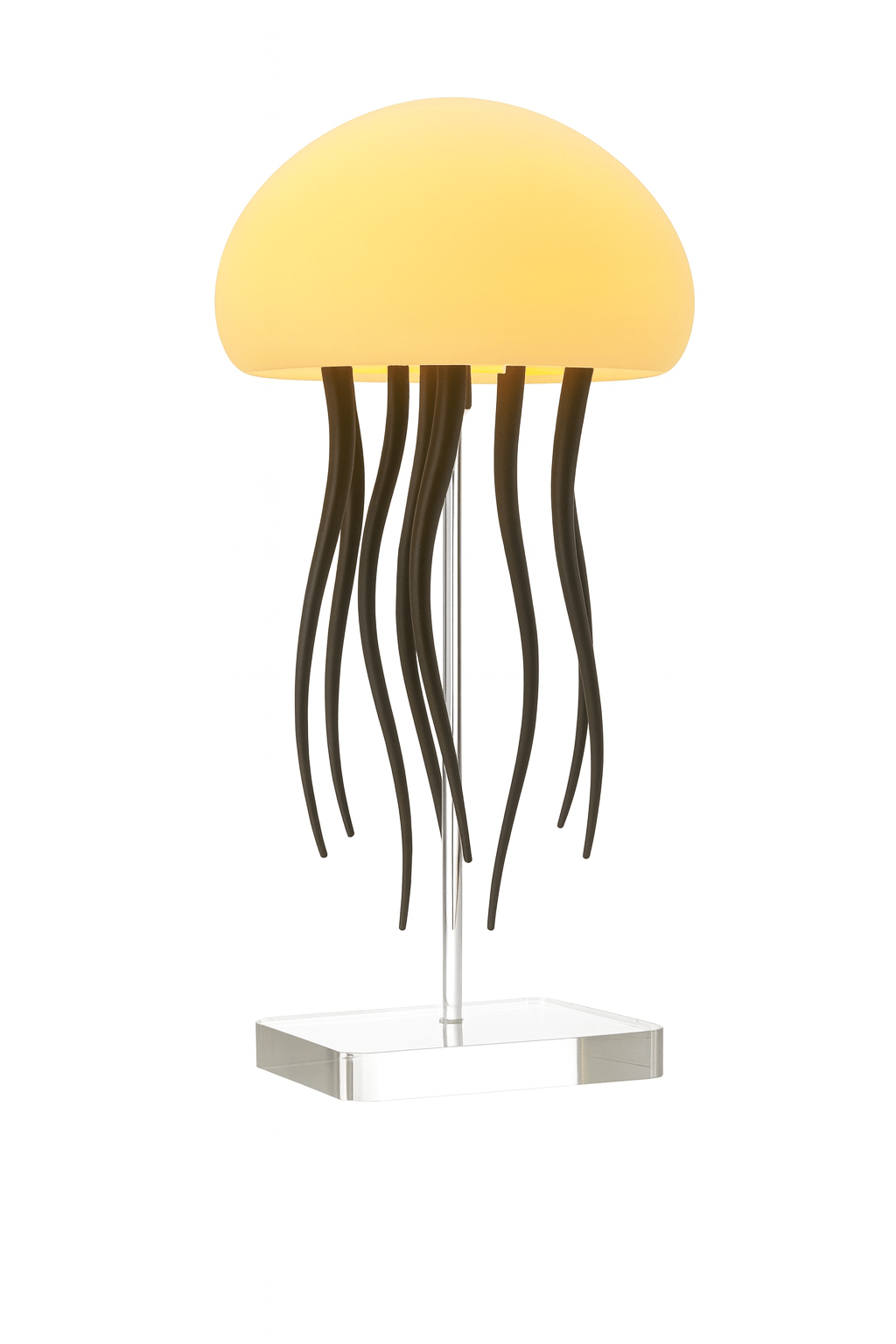 LED Jellyfish Night Light – RGB Color Changing Mood Lamp with Soft Tentacle Design, USB Rechargeable, for Bedroom & Home Décor - Carry Light