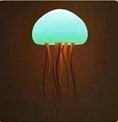 LED Jellyfish Night Light – RGB Color Changing Mood Lamp with Soft Tentacle Design, USB Rechargeable, for Bedroom & Home Décor - Carry Light