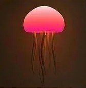 LED Jellyfish Night Light – RGB Color Changing Mood Lamp with Soft Tentacle Design, USB Rechargeable, for Bedroom & Home Décor - Carry Light