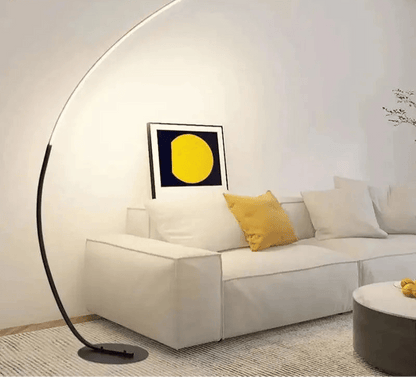 Nordic LED Corner Floor Lamp – Scimitar Arc Design - Carry Light