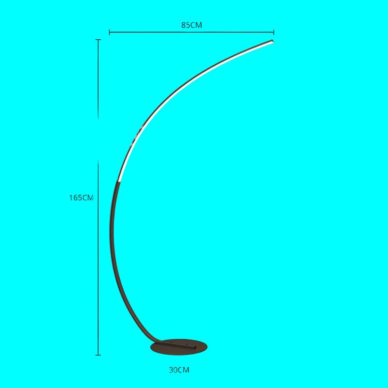 Nordic LED Corner Floor Lamp – Scimitar Arc Design - Carry Light
