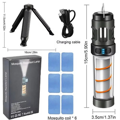 Rechargeable Camping Lantern – LED Flashlight & Mosquito Repellent Lamp - Carry Light