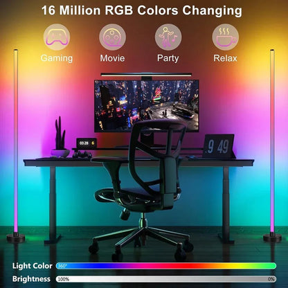 Smart RGB LED Floor Lamp – App & Music Sync Light - Carry Light