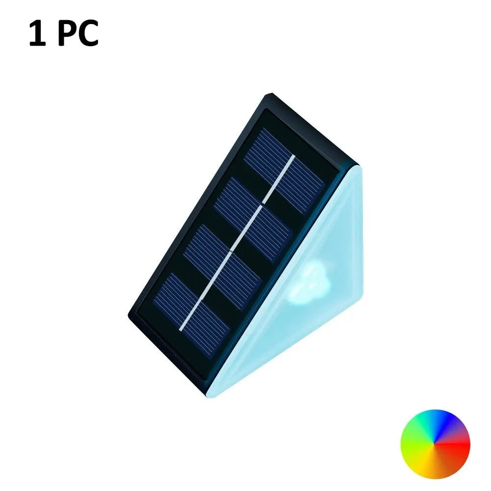Solar Step Lights – Waterproof RGB LED Outdoor Triangles - Carry Light