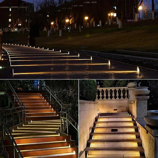 Solar Step Lights – Waterproof RGB LED Outdoor Triangles - Carry Light