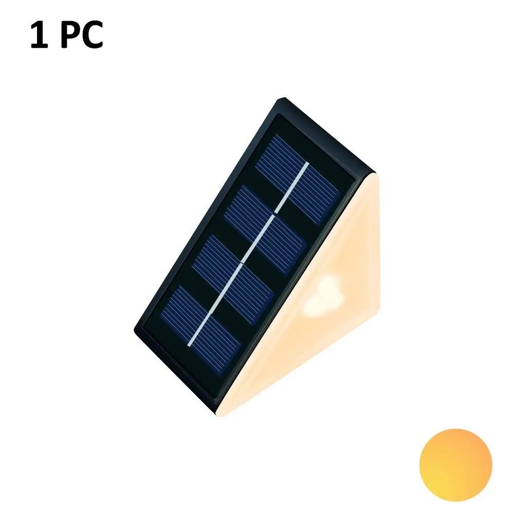 Solar Step Lights – Waterproof RGB LED Outdoor Triangles - Carry Light